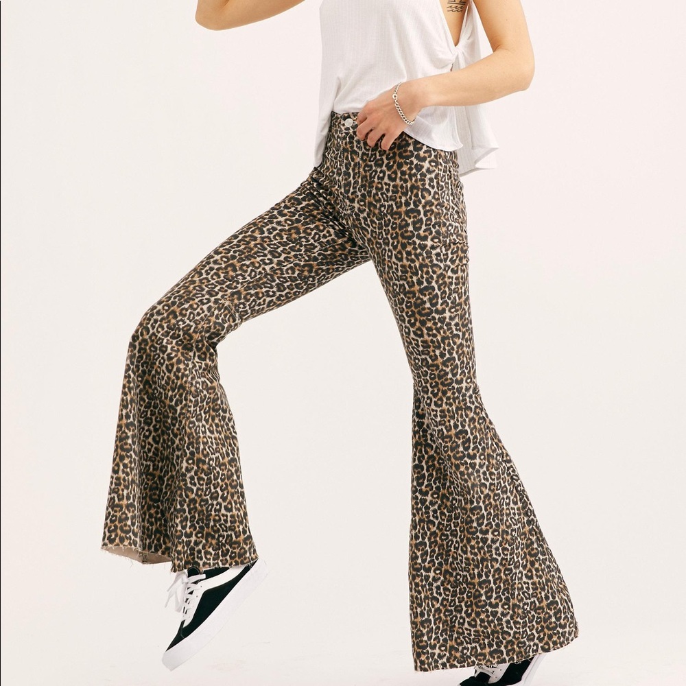 Free People Just Float On Flares in cheetah